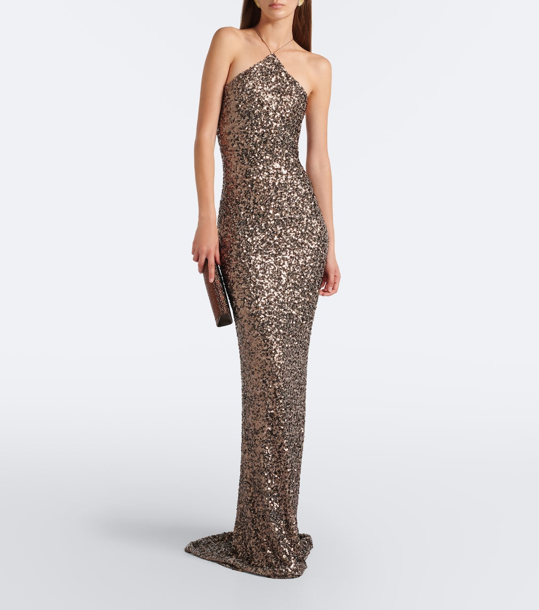 The Sei - Sequined halterneck gown