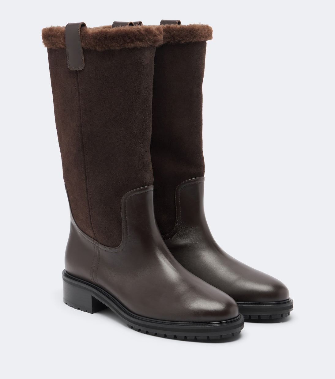 Aeyde - Theo leather and suede knee-high boots