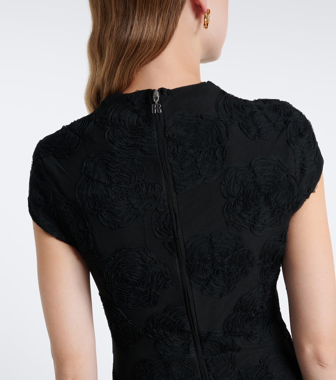 Rotate - Embroidered floral mesh gown