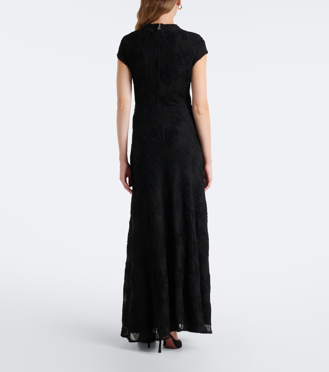Rotate - Embroidered floral mesh gown