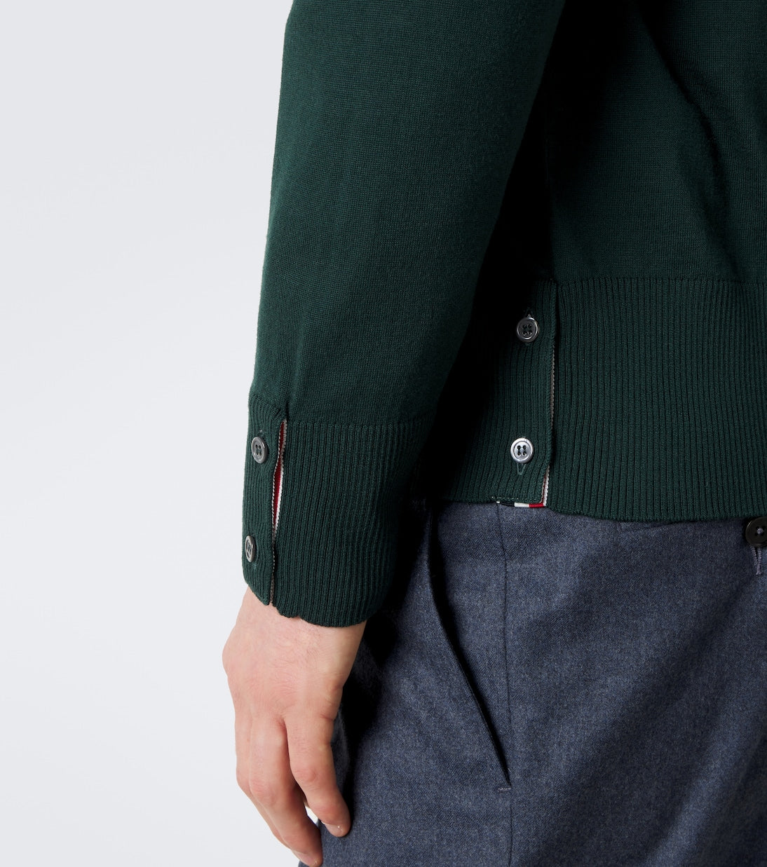 Thom Browne - 4-Bar virgin wool cardigan