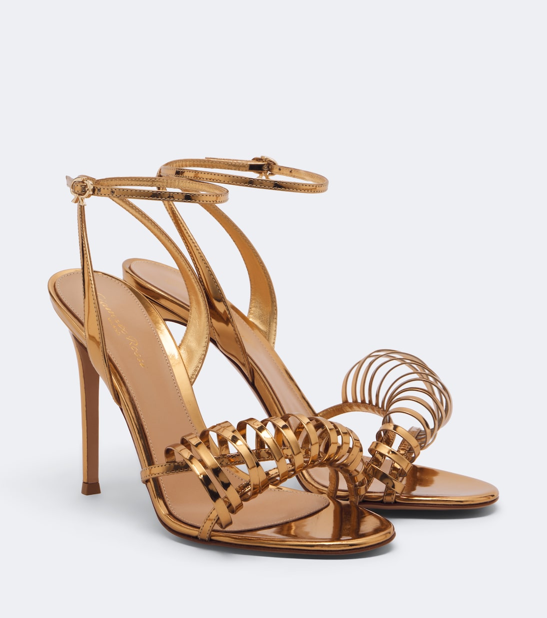 Gianvito Rossi - Mirrored leather sandals