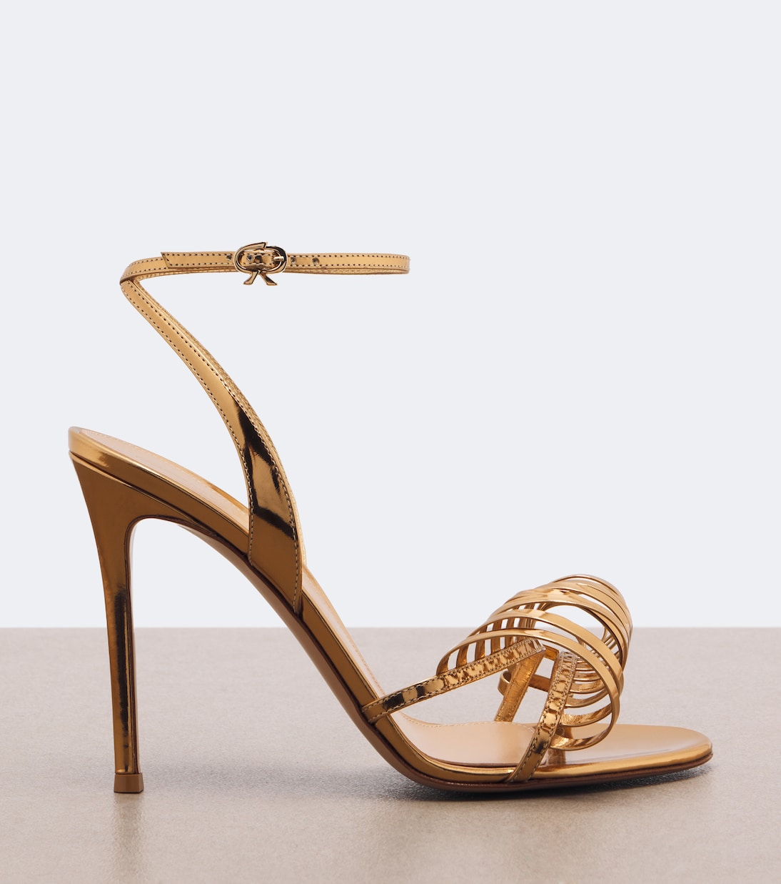 Gianvito Rossi - Mirrored leather sandals