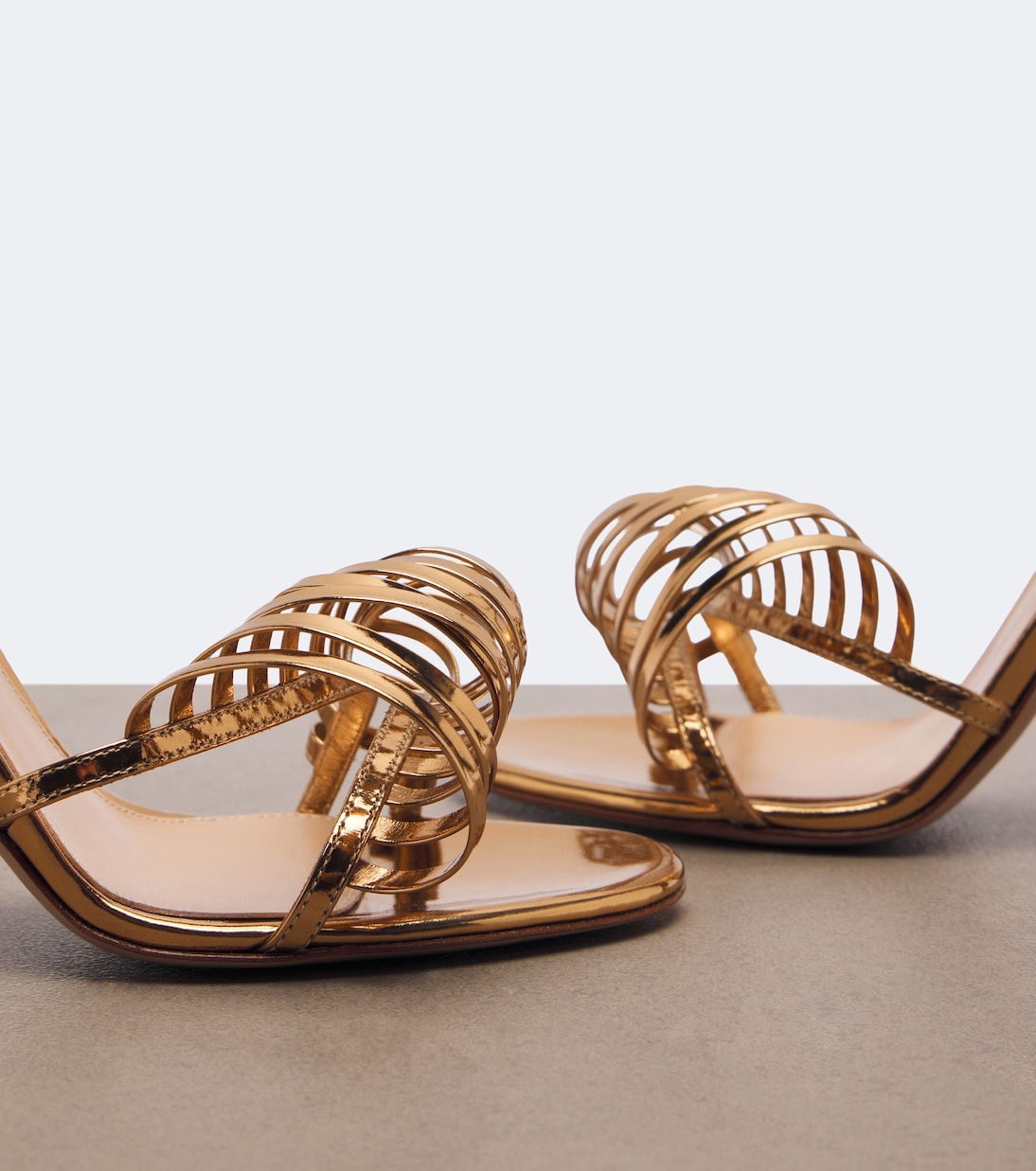 Gianvito Rossi - Mirrored leather sandals