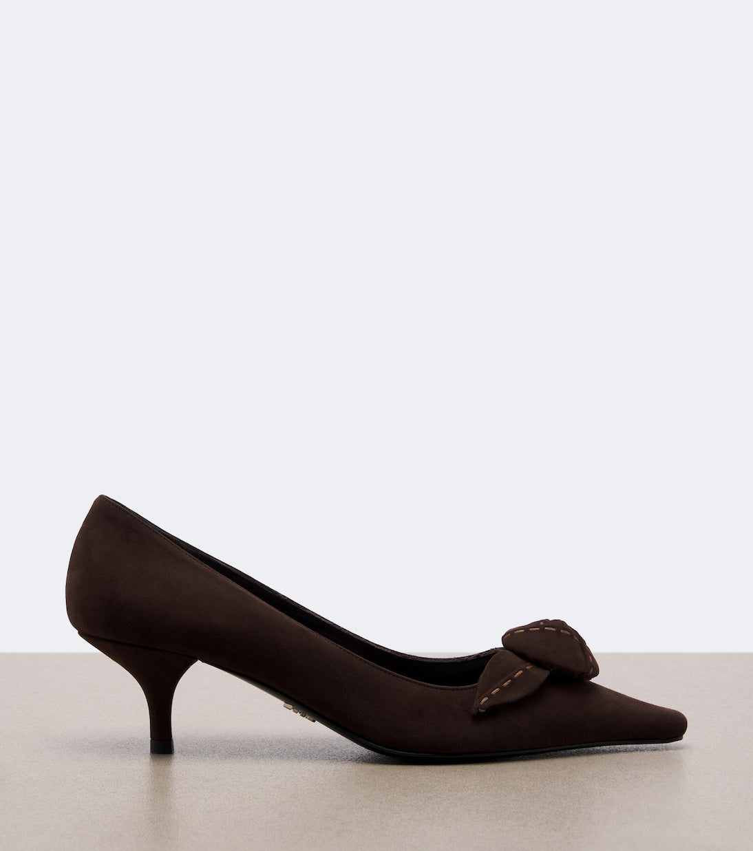 Prada - Floral-appliqué suede pumps