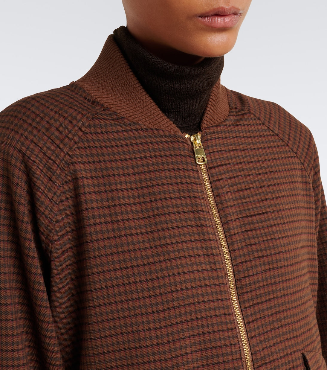 Varley - Keagan checked twill bomber jacket