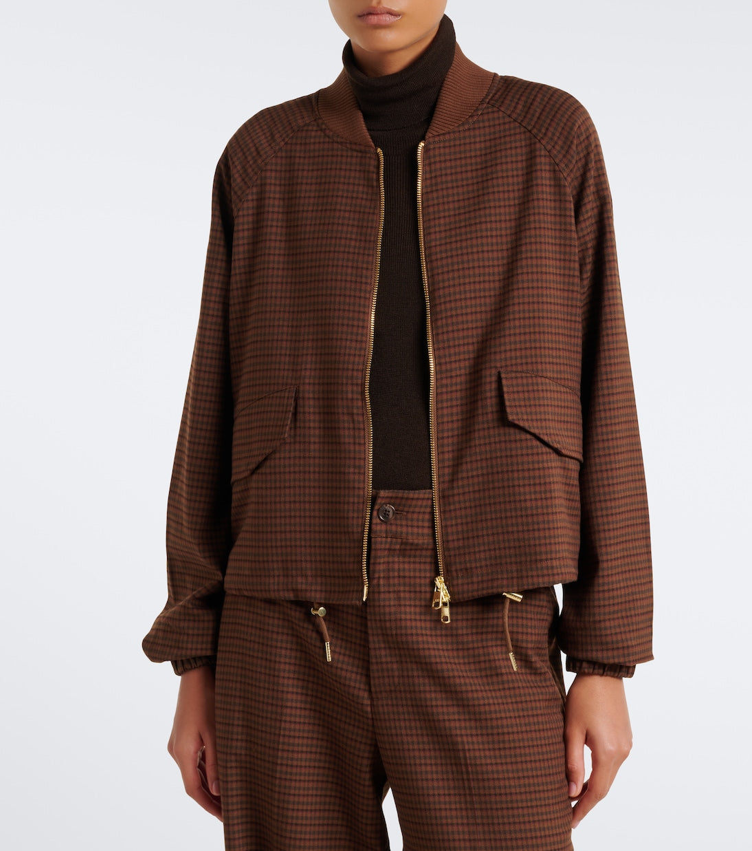 Varley - Keagan checked twill bomber jacket