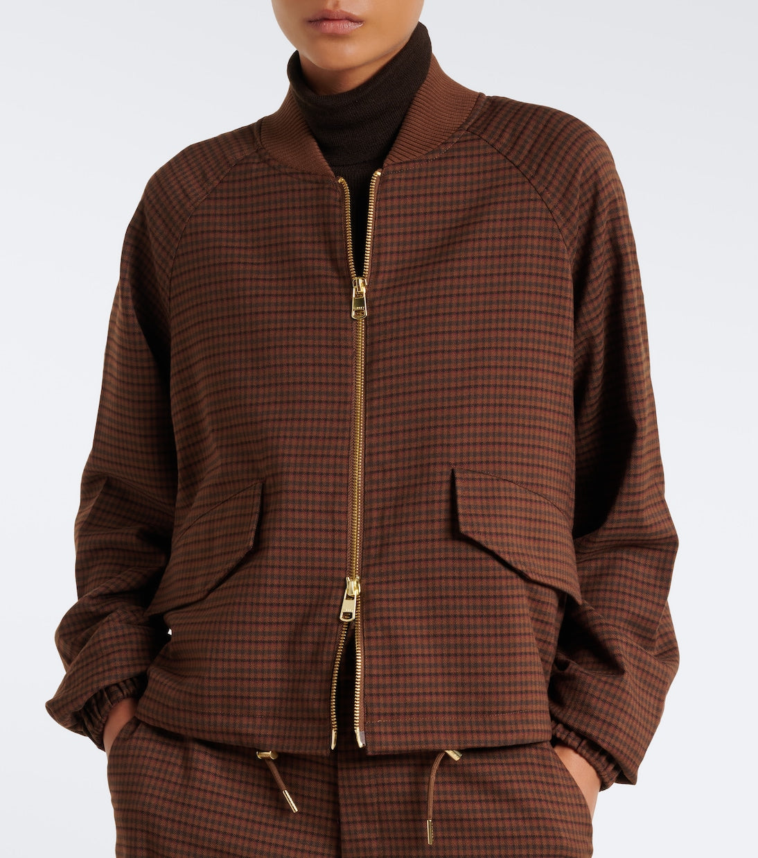 Varley - Keagan checked twill bomber jacket