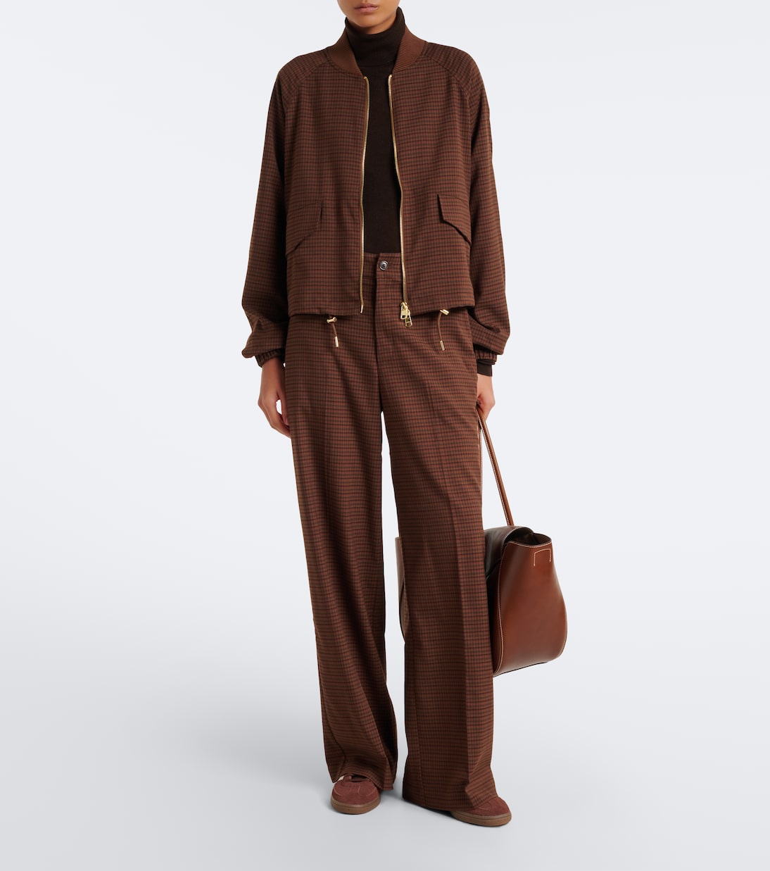 Varley - Keagan checked twill bomber jacket