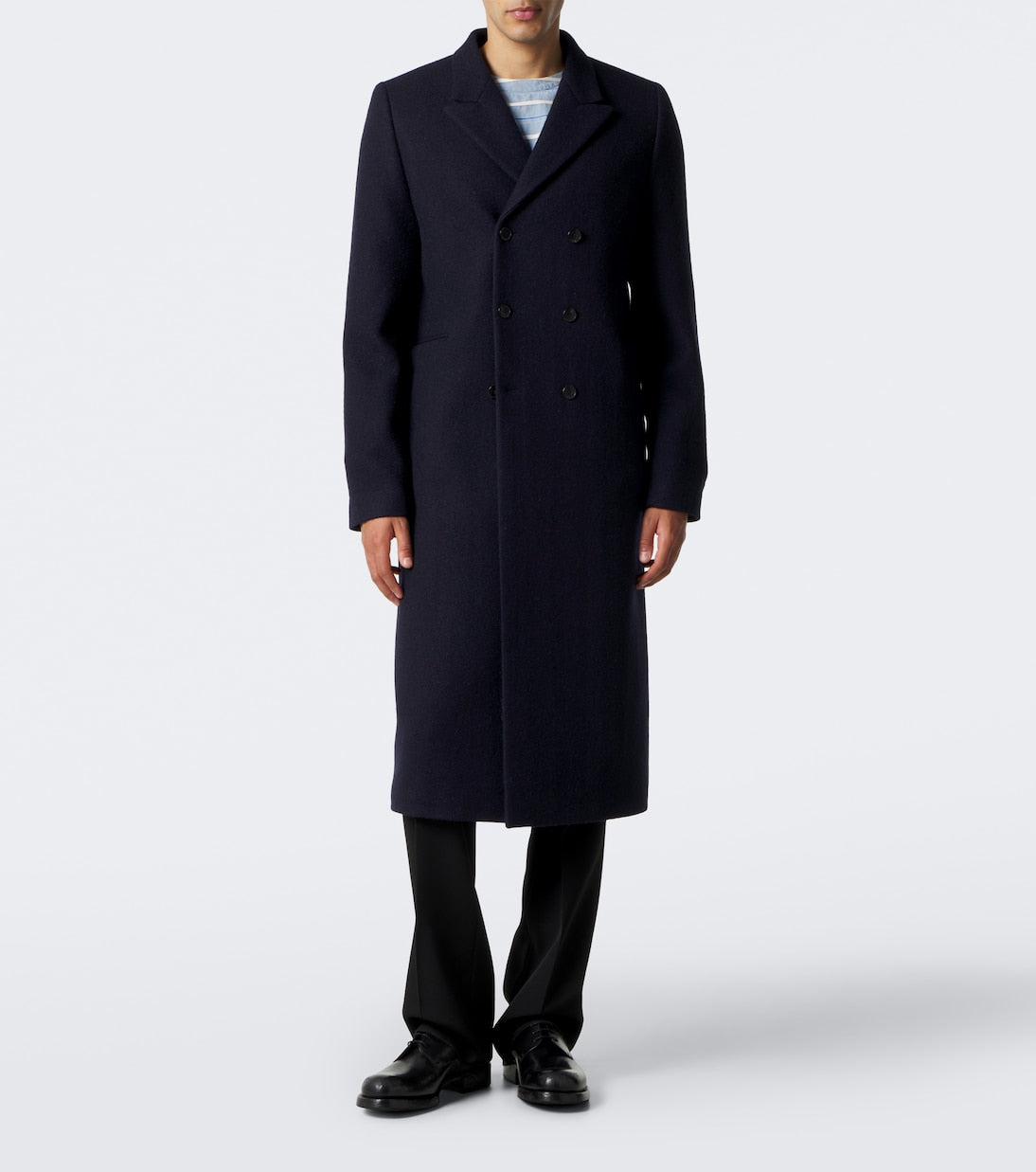 Prada - Double-breasted virgin wool coat
