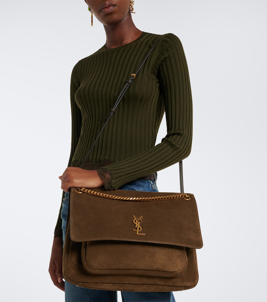 Saint Laurent - Niki Small suede shoulder bag