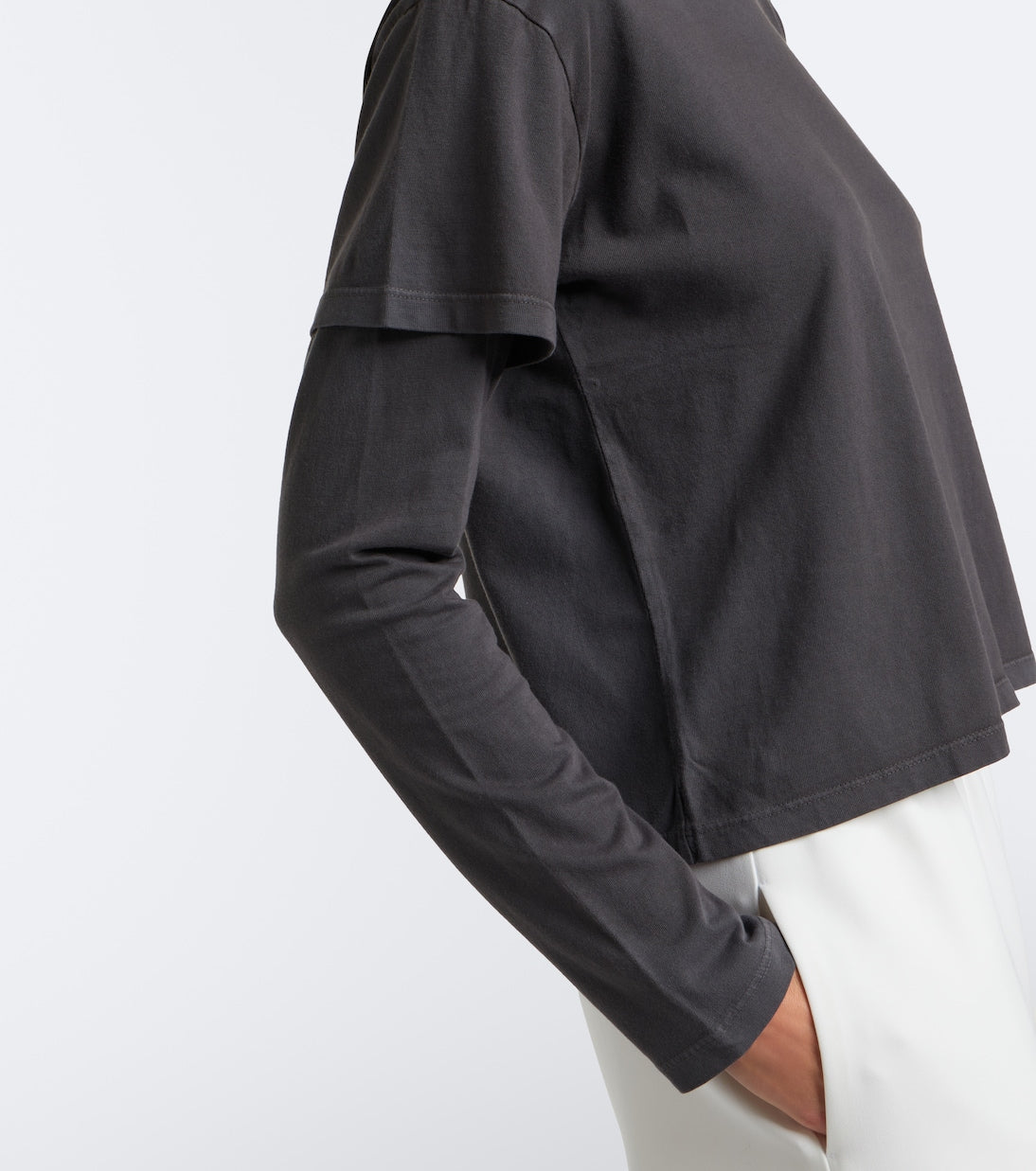 Leset - Margo layered cotton jersey T-shirt