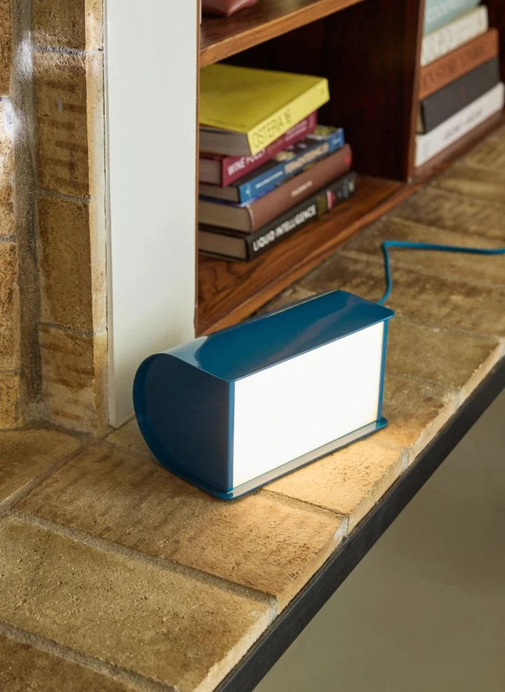Hübsch - Book table lamp | Petrol blue