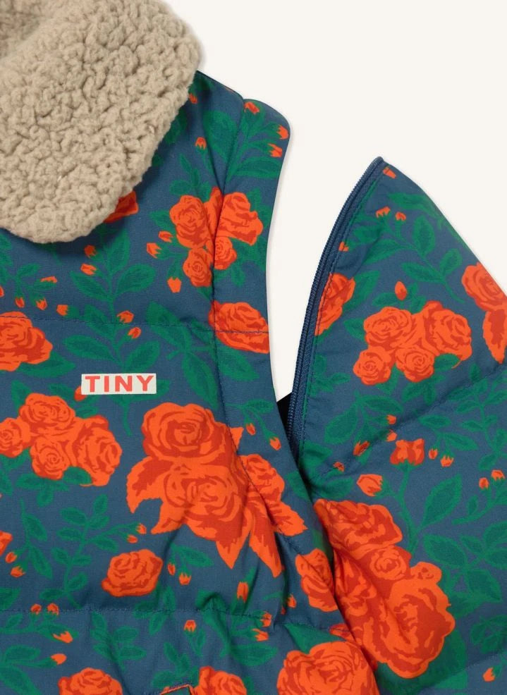 Tinycottons - Roses Down Jacket | Blue