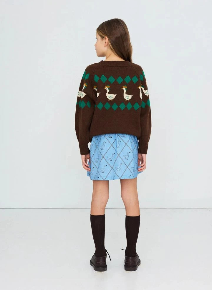 Tinycottons - "Geese" Wool Sweater | Brown