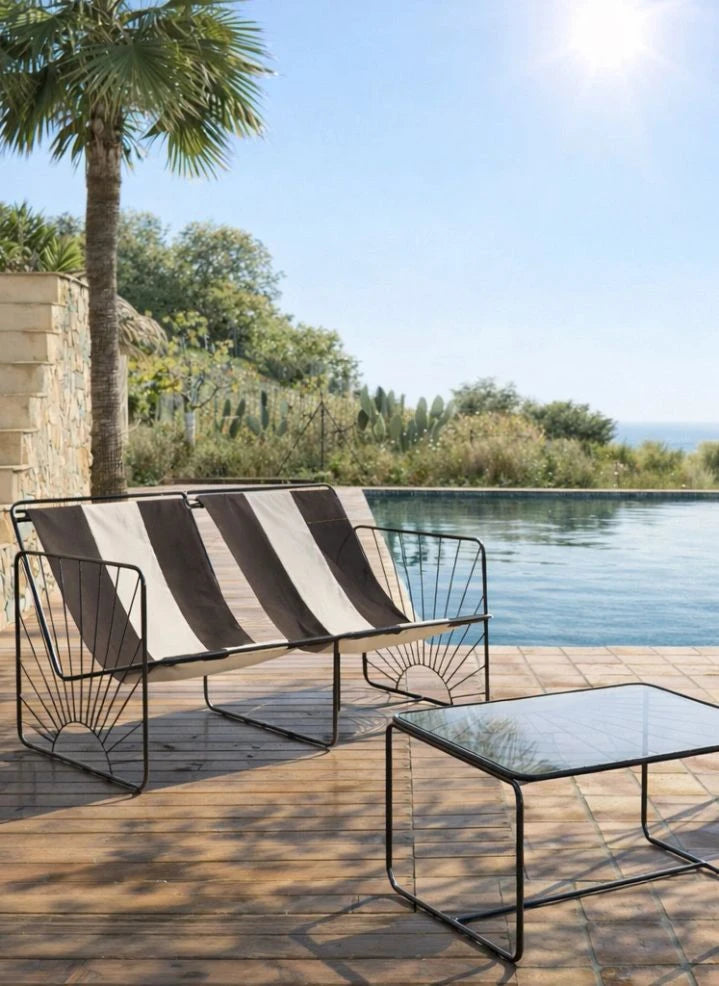 Honoré - Eldorado Striped Bench | Brown