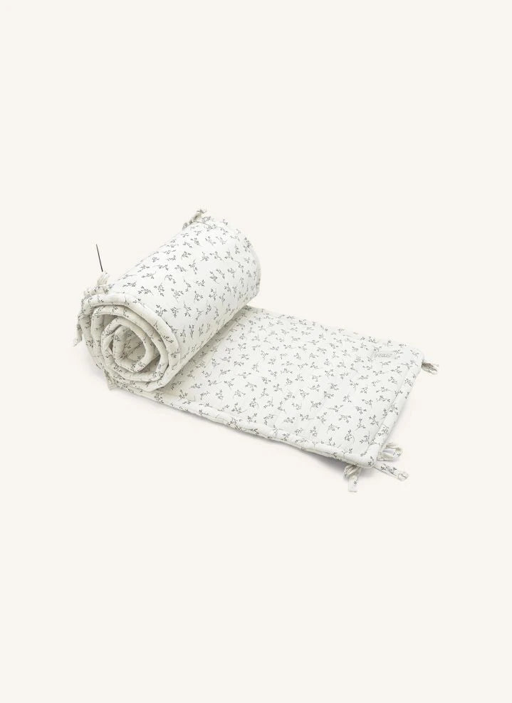 Babyshower - Olive Bloom bumper pad | Ecru