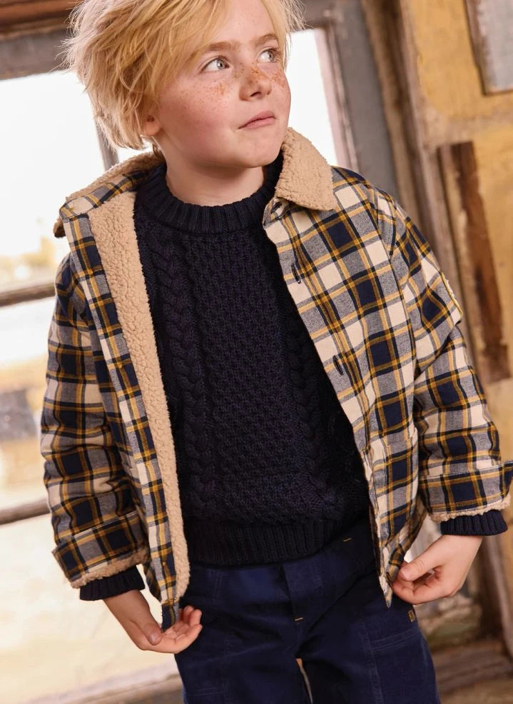 Bonton - Piloti Checkered Jacket | White