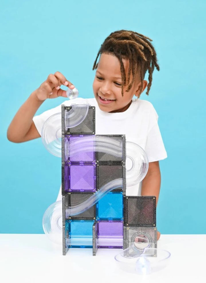 Connetix - Ball Run Galaxy Set - 61 pieces | Glitter