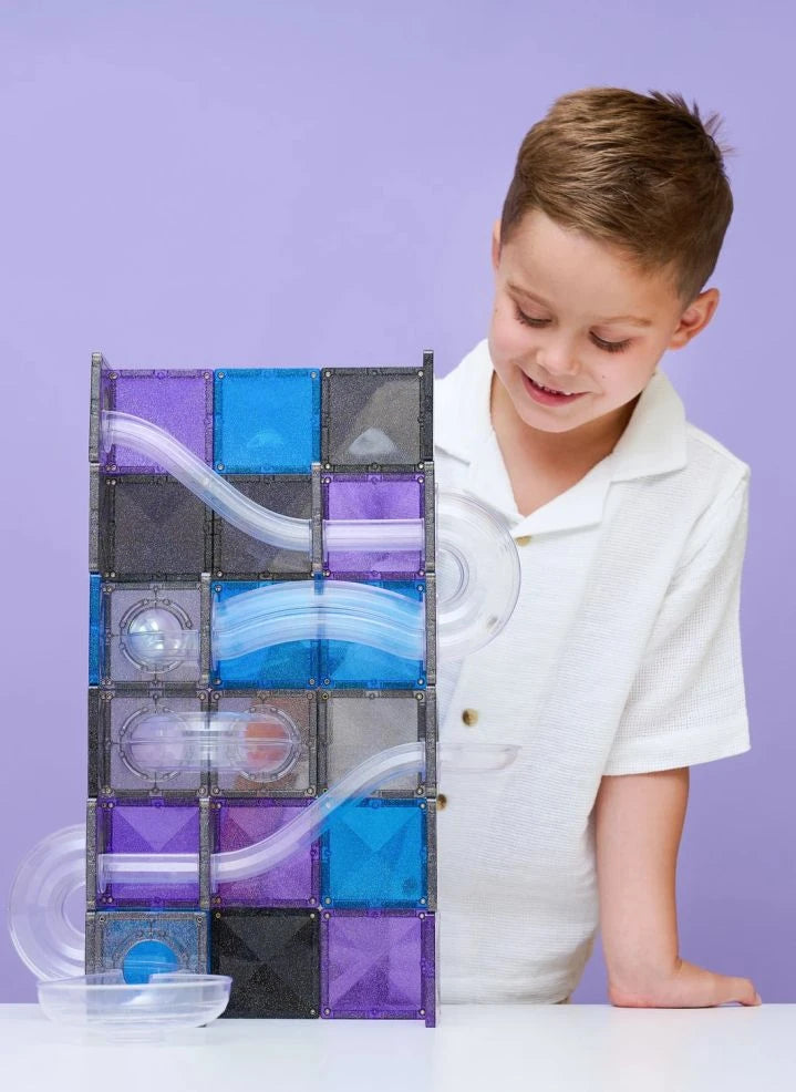 Connetix - Ball Run Galaxy Set - 61 pieces | Glitter