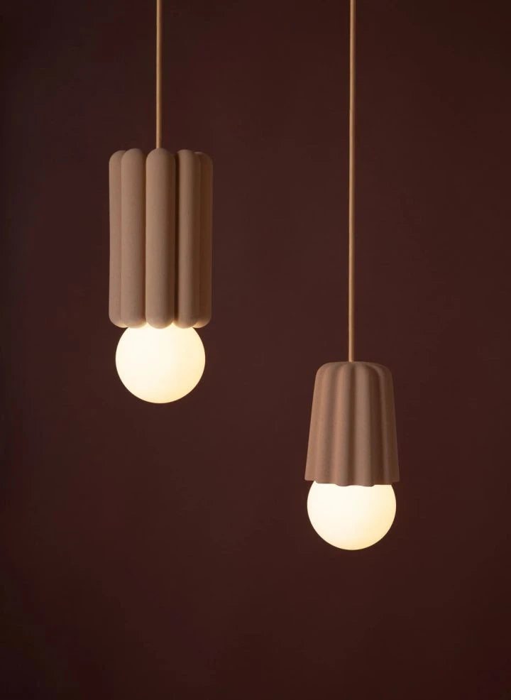 Schneid Studio - Stucco ceramic hanging lamp | Brown