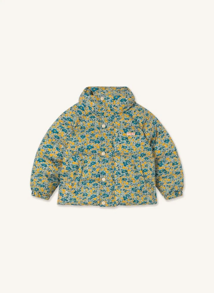 Tinycottons - Floral Down Jacket | Blue