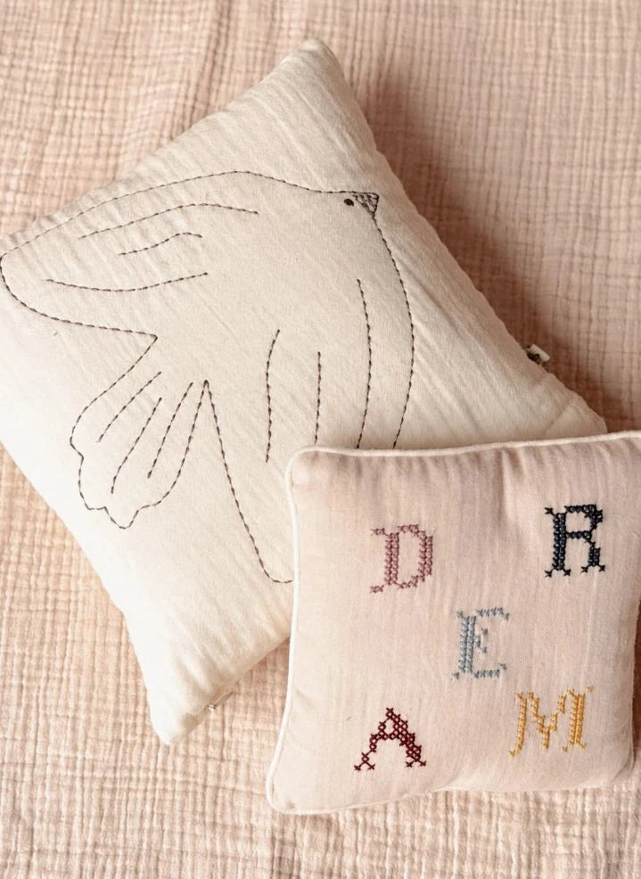 Editions Aimable - Dream Clovis cushion | Powder Gauze