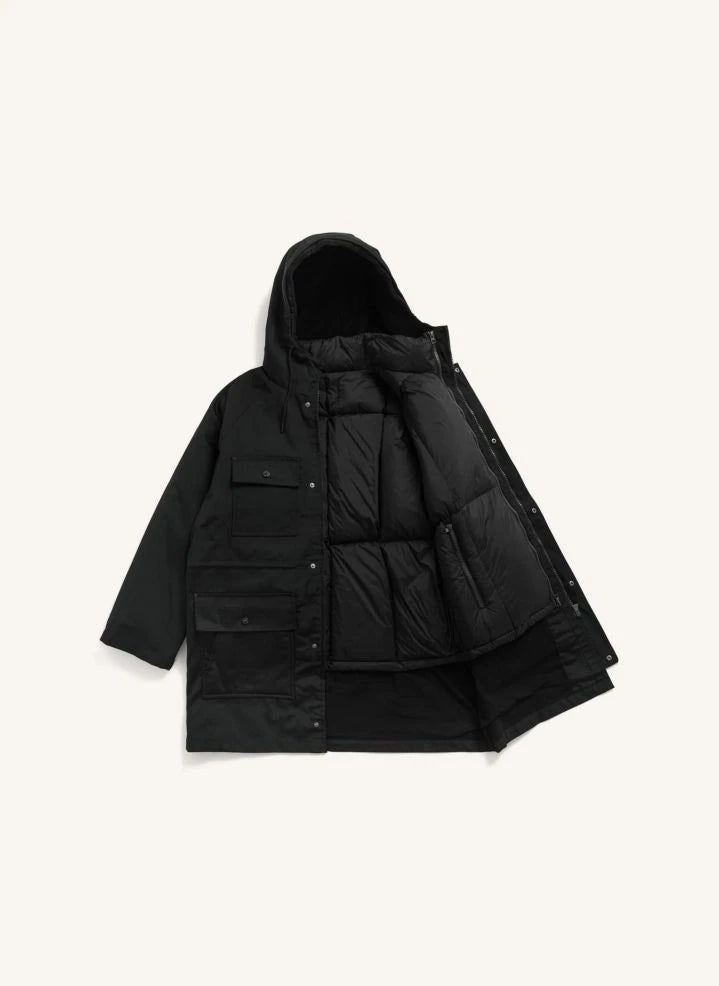 Taion - Volume Down Hooded Jacket  | Black