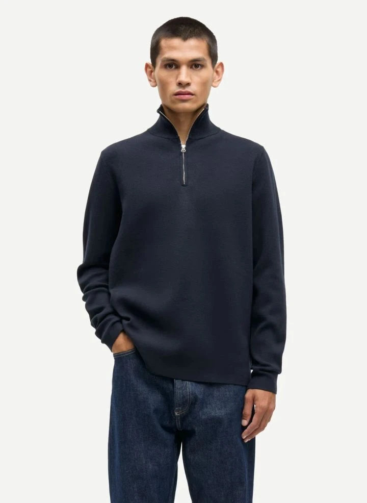 Samsoe Samsoe - Gunan Half Zip Sweat  | Dark Blue